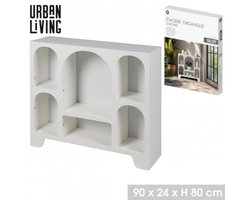 "GALLERY" 6-niches rek met organisch design – 90×24×H80 cm
