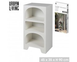 "GALLERY" REK MET 3 VAKKEN ORGANISCH DESIGN 45X35XH90CM