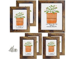 Gallery Wandlijstenset 7-pack distressed fotolijstset - 8 x 10, 5 x 7 en 4 x 6 fotolijsten Fotolijsten