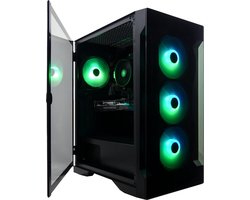 Gamdias Talos E2 Elite Gaming Case - Game PC / Computer ATX Mid Tower Behuizing met Magneet Deur - aRGB / RGB LED Verlichting (addressable)