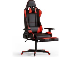 GAME HERO® Winner X1 Gaming Stoel Verstelbare Armleuningen - Gamestoel Met Voetsteun - Rood
