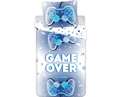 Gamer Dekbedovertrek Game Over 140 x 200 cm - 70 x 90 cm