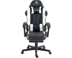 Gamestoel - Gaming stoel - Game stoel - Gaming Chair - HICON® - Verstelbaar - Mondo - Zwart Wit