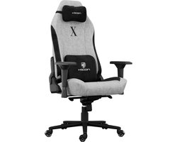 Gamestoel - Gamingstoel - Game Stoel - HICON® Chairs Apex Serie Velocity - Stoffen Gamestoel met Luxe Ontwerp en Verstelbare - Grijs