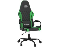 Gamestoel | Kantoorstoel | Bureaustoel | Werkstoel kunstleer zwart en groen
