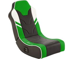 Gamestoel - Shadow - inklapbaar - 2.0 audio - 2 speakers - floor rocker – zwart/groen (X Rocker)
