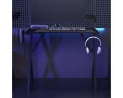 Gaming Bureau - Computertafel Werkplek - Comfortabel Werken - Stabiel Y-Frame - 90x60x75 cm - Zwart Rood