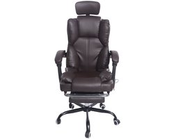 Gaming-Stoel – Ergonomische Bureaustoel, Met Ventilator, Luchtkoeler & Koeling, Geventileerde Zitting, Ligfunctie, Massage, Verstelbare Directiestoel, Bruin
