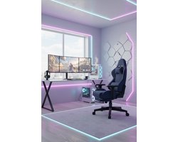 Gaming Stoel met Massagefunctie – Luxe Ergonomische Bureaustoel 90–180° Verstelbaar, Extra Breed & Belastbaar tot 200 kg – Grijs – Altameubel
