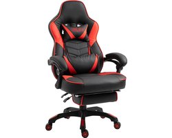 Gaming Stoel - Verstelbare rugleuning - Rood - Armleuning