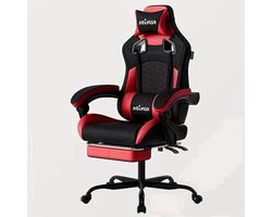Gamingstoel – Gamestoel – Gaming Chair – Game Stoel – Bureaustoel – Ergonomisch Design – Verstelbare Voetensteun – PU Lederen Bekleding – Max Belastbaarheid 150 kg