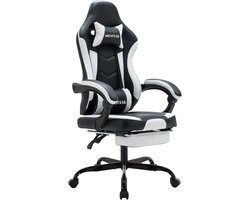 Gamingstoel Racing Met Voeten & Lenden – Ergonomische Bureaustoel – Kantelbaar Tot 135° – Comfortabel & Verstelbaar – Tot 120 kg