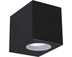 GAMP - Wandlamp voor aan de buitenmuur | Verlichting bij voordeur | Waterdichte buitenlamp | Spot naar beneden stralend | Kunststof | Zwart
