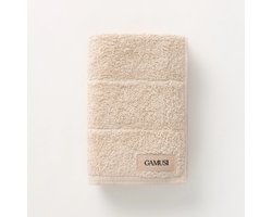 GAMUSI Set van 3 Badhanddoeken TERRY – 100% Katoen Badstof – OEKO-TEX – Vuursteen – 30x50 / 50x100 / 70x150 cm - Douche-set