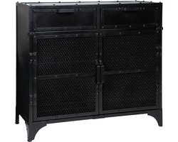 Gangkast Metaal 2.0 - Zwart - Industriële kast - Buffetkast - Metaal