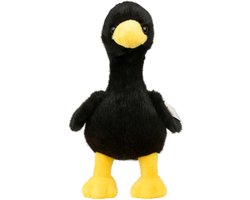 Gans Zwart Pluche Knuffel Dier 40 cm - Speelgoed Knuffels voor Kinderen Jongens Meisjes - Kawaii Kussen - TikTok Plush Toy - Goose Vogel Eend Duck
