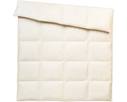 Ganzendons Dekbed 135x200cm – Capri ZOMER Dons Dekbed 600g Vulling – 100% Katoenen Tijk Crème - Satijnen Bies – Wasbaar - Luchtig en comfortabel