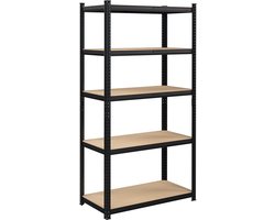 Garage-opbergrek - Rekkensysteem - Organisator - Versterkte stalen frame - Roestbestendig - Verstelbare planken - 180 cm x 90 cm x 40 cm
