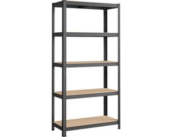Garage Storage Rack - Rekkensysteem - Heavy-Duty Organizer - Versterkt staal - Verstelbare planken - 180 cm x 90 cm x 40 cm