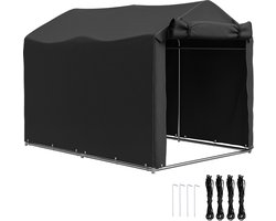 Garagetent, Waterdichte Tentgarage met Deur, UV-bestendig, 220 x 157 x 165 cm, Zwart