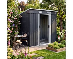 Gardebruk Tuinhuis - Fundering Schuifdeur 200x125x185 cm - Antraciet
