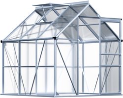 Gardebruk Tuinkas – Aluminium 3.6m² incl dakraam 190x190cm – Regengoot Met Afvoer