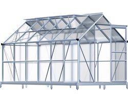 Gardebruk Tuinkas – Aluminium 7.2m² incl Dakraam 380x190cm – Met Fundament