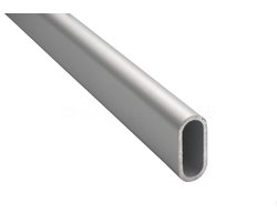 Gardelux - Garderobebuis ovaal - Aluminium - Lengte : 1,2 meter - 30x14mm