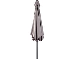 Garden Collection Parasol 3 meter diameter donkergrijs met draaimechanisme om te openen en sluiten met UV protection