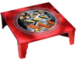 Garden Fire Pit Versterkte Brazier Fire Pit Achtertuin Patio Tuin Fornuis Houtgestookte BBQ Fire Pit Poker voor Camping Picknick Bonfire Roestvrijstalen Vuurschaal voor BBQ (Kleur: Zilver)