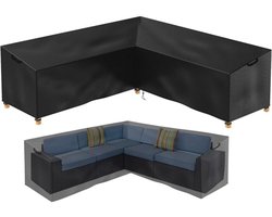 Garden furniture cover-200 x 270 x 82 cm - L-shaped garden furniture cover - Waterproof - Rattan - Suitable for corner sofas - Suitable for living rooms
