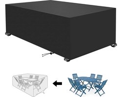 Garden Furniture Covers Waterproof, 80x65x65cm Black Patio Set Covers Rectangular Cube Square Garden Table Cover Outdoor Sofa Cover 420D Oxford Fabric Rattan Furniture Cover Windproof