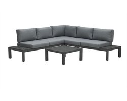 Garden Impressions Adelaide lounge set 4delig carbon black mystic grey