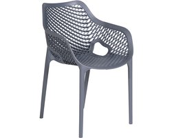 Garden Impressions Air XL kunststof tuinstoel - donker grijs