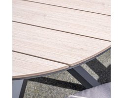 Garden Impressions Aleria tuinset 5-delig - Tulli tuintafel Ø122x75 cm - light teak vironwood