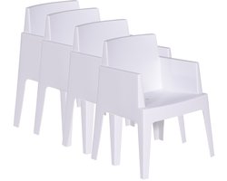 Garden Impressions Box tuinstoel the original wit - 4 stuks