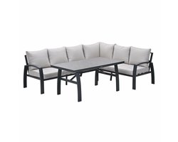 Garden Impressions Cameron lounge dining set 3-delig rechts - desert sand