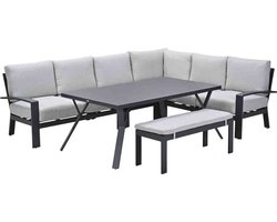 Garden Impressions Camilo lounge dining set 6-delig rechts - donker grijs