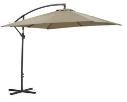 Garden Impressions Corfu parasol 250x250 - donker grijs - taupe
