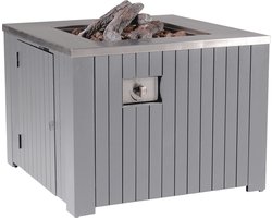 Garden Impressions Cozy living gas vuurtafel Faro 80x80 - licht grijs