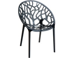 Garden Impressions Crystal tuinstoel zwart - 4 stuks