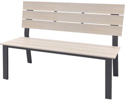 Garden Impressions Ellen parkbank donker grijs - light teak Vironwood