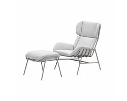 Garden Impressions Fresno loungestoel incl. voetenbank - taupe