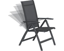 Garden Impressions - Gala tuinstoel - verstelbaar - carbon black