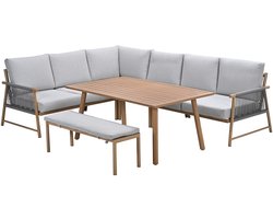 Garden Impressions Hannie lounge dining set 6-delig - light teak look