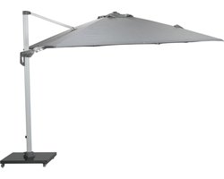 Garden Impressions Hawaii Deluxe zweefparasol - 300 x 300 - wit/ lichtgrijs