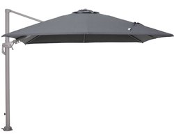 Garden Impressions Hawaii Deluxe zweefparasol 300x300 cm – antraciet doek – frame taupe