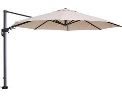 Garden Impressions - Hawaii - Original - Zweefparasol - rond - ø350 cm - royal grey frame - ecru
