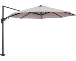 Garden Impressions - Hawaii - Original - Zweefparasol - rond - ø350 cm - Royal grey frame - sand