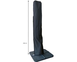 Garden Impressions Hawaii parasolhoes - Zweefparasol - 260 x 48/58 cm - Zwart
